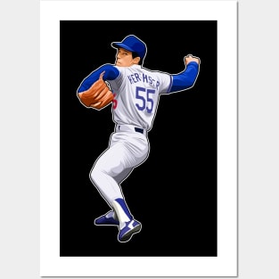 Orel Hershiser #55 Power Legend Pitches Posters and Art